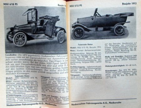 Dobler "Automobil-Veteranen 1910-1920" Vehicle-History 1962 (2992)